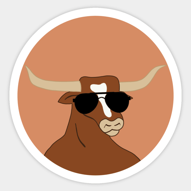 Cool Longhorn Sticker by cnaukam